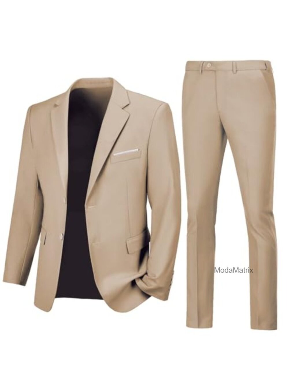 Men's 2 Piece Slim Fit Prom Suit Set - Jacket & Pants, Wrinkle Resistant